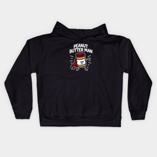 Peanut butter man (place on dark background) Kids Hoodie